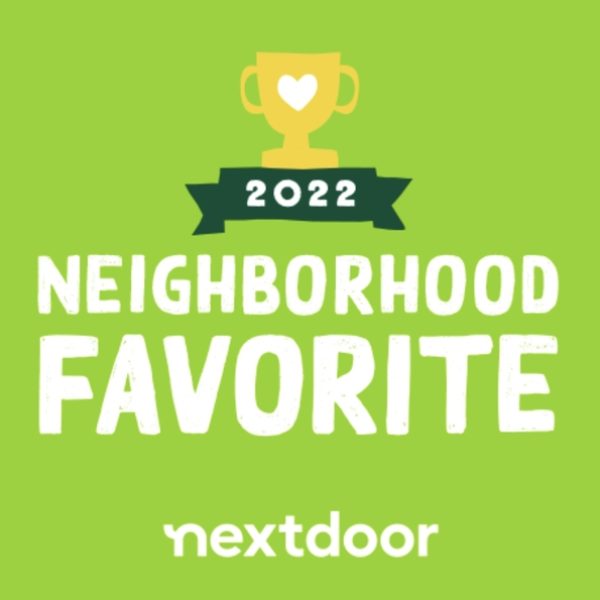 A green background with the words " neighborhood favorite 2 0 1 7 nextdoor."